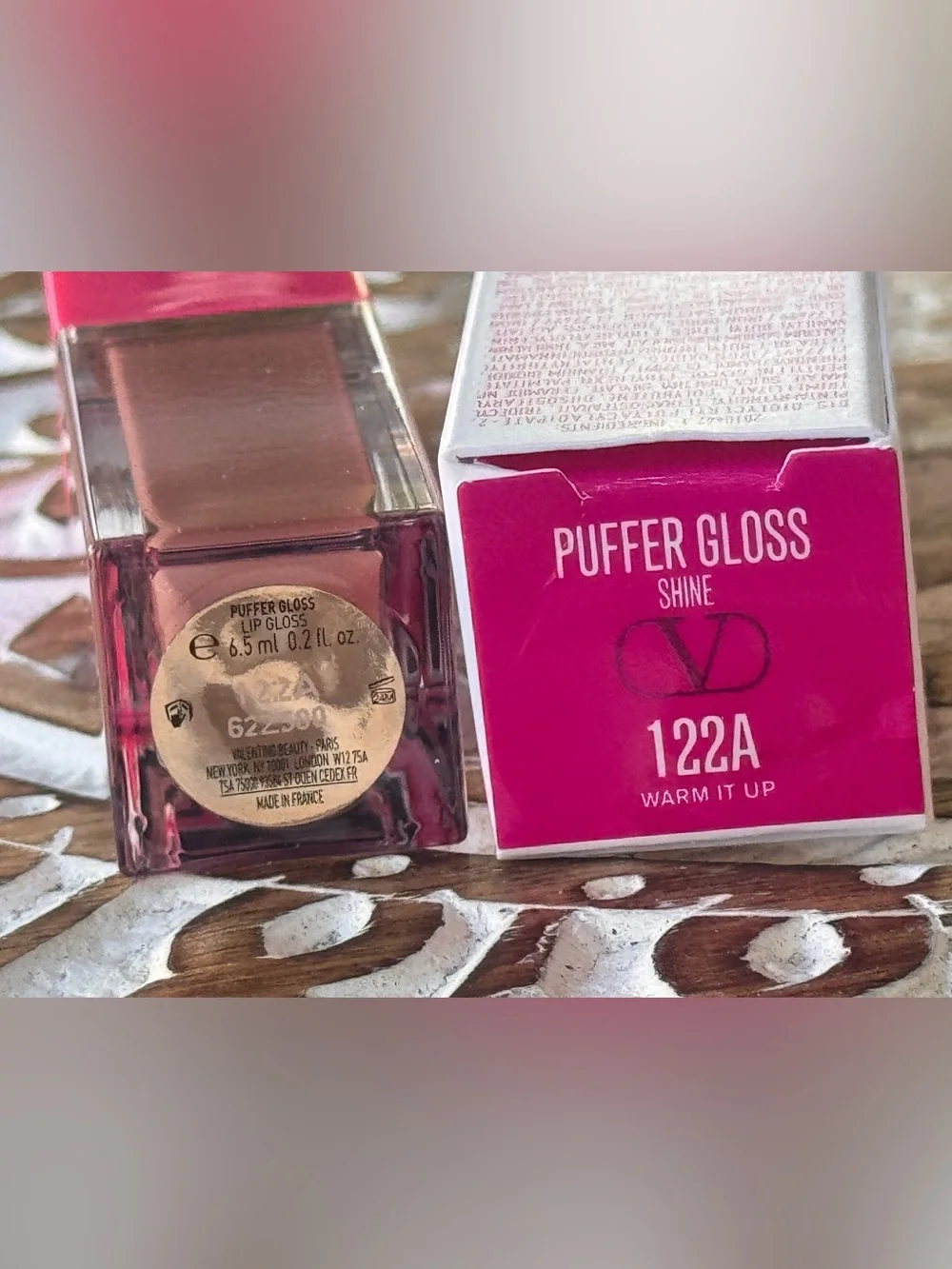 Valentino Puffer Gloss 122A Warm It Up Plumping Lip Gloss New